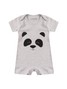 Kit Macacão Bebê Menino Suedine Panda Mescla