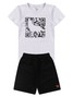 Conjunto Infantil Menino Camiseta Bermuda Qr Code