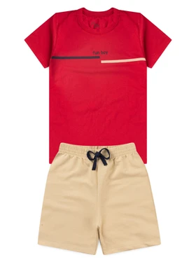Conjunto Infantil Menino Camiseta Bermuda Fun Boy