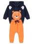 Conjunto Infantil Menino Moletom Peluciado com Capuz Tiger