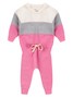 Conjunto Infantil Menina Moletom Peluciado Recortes Rosa