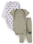 Kit Body Bebê Menina Suedine Coração