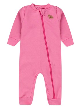 Macacão Bebê Menina Moletom M/Longa Pink