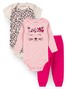 Kit Body Bebê Menina Suedine Oncinha
