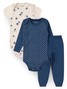 Kit Body Bebê Menina Suedine Blue