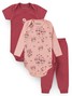 Kit Body Bebê Menina Suedine Flowers