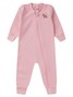 Macacão Bebê Menina Moletom M/Longa Rosa