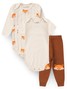 Kit Body Bebê Unissex Suedine Raposa Minimalista