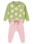 Conjunto Infantil Menina Moletom Peluciado Flores