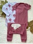 Kit Body Bebê Menina Suedine Balões