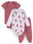 Kit Body Bebê Menina Suedine Balões