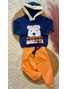 Conjunto Infantil Menino Moletom Peluciado com Capuz Cachecol