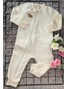 Macacão Bebê Unissex Moletom M/Longa Off White