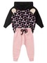 Conjunto Infantil Menina Moletom Peluciado com Capuz Cat Paws