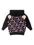 Conjunto Infantil Menina Moletom Peluciado com Capuz Cat Paws