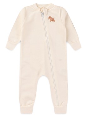 Macacão Bebê Unissex Moletom M/Longa Off White