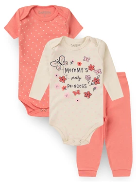Kit Body Bebê Menina Suedine Princess
