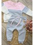 Conjunto Infantil Menina Moletom Peluciado Recortes Rosa