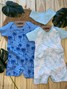 Kit Macacão Bebê Menino Suedine Folhas