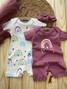 Kit Macacão Bebê Menina Suedine Magic