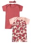 Kit Macacão Bebê Menina Suedine Rosê