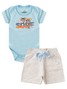 Conjunto Bebê Menino Body e Bermuda Moletinho Surf