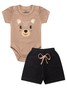 Conjunto Bebê Menino Body e Bermuda Moletinho Bear