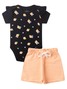 Conjunto Bebê Menina Body e Shorts Moletinho Flu-Flu
