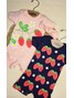 Kit Macacão Bebê Menina Suedine Morango