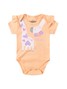 Conjunto Bebê Menina Body e Shorts Moletinho Peach