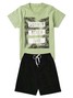 Conjunto Infantil Menino Camiseta Bermuda Beach