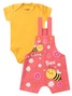 Conjunto Jardineira Bebê Menina Suedine Love Bee