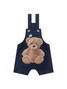 Conjunto Jardineira Bebê Menino Suedine Urso