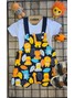 Conjunto Jardineira Bebê Menino Suedine Safari