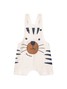 Conjunto Jardineira Bebê Menino Suedine Off White