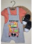 Conjunto Jardineira Bebê Menino Suedine Adventure