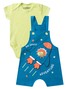 Conjunto Jardineira Bebê Menino Suedine Big Space
