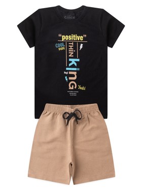 Conjunto Infantil Menino Camiseta Bermuda Positive