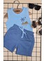 Conjunto Infantil Menino Regata Bermuda Azul