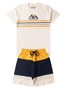 Conjunto Infantil Menino Camiseta Bermuda Listras