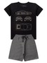 Conjunto Infantil Menino Camiseta Bermuda Carros