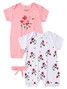 Kit Macacão Bebê Menina Suedine Flores