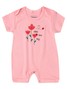 Kit Macacão Bebê Menina Suedine Flores