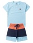 Conjunto Infantil Menino Camiseta Bermuda Lobo