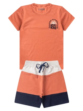 Conjunto Infantil Menino Camiseta Bermuda Terra