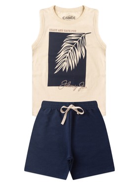 Conjunto Infantil Menino Regata Bermuda Gelo