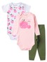 Kit Body Bebê Menina Suedine Apple