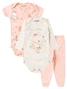 Kit Body Bebê Menina Suedine Ursa Bailarina