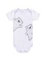 Kit Body Bebê Menina Suedine Urso Polar