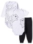 Kit Body Bebê Menina Suedine Urso Polar